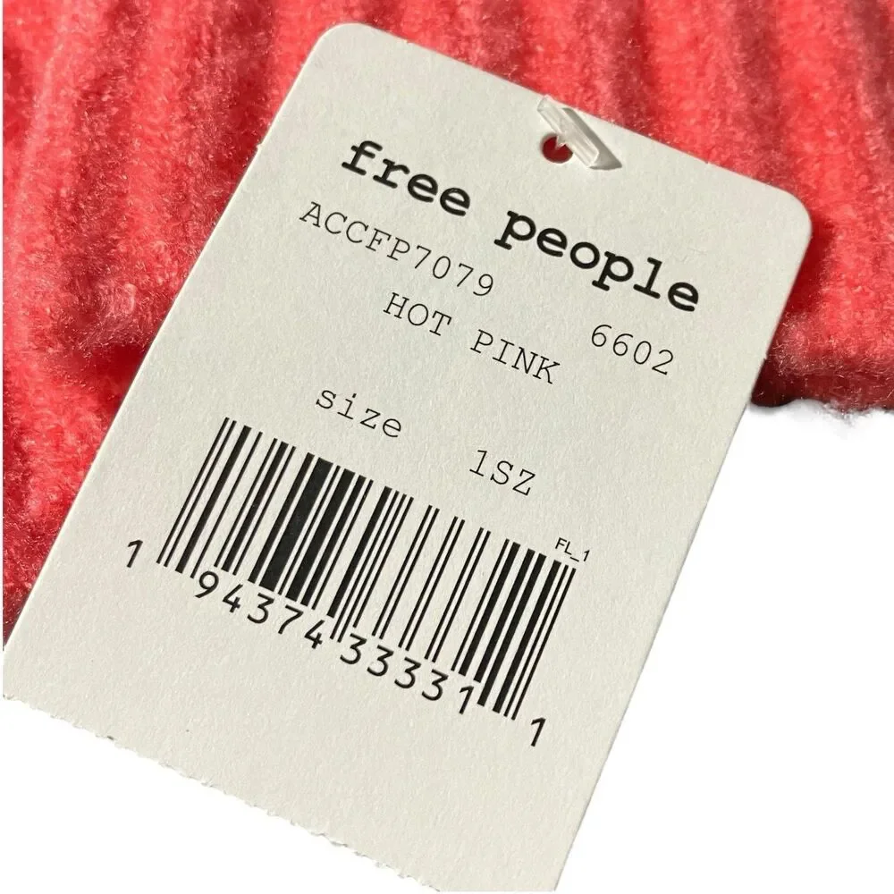Free People Pink Ribbed Knit Fingerless Arm Warmers Womens‎ OS
